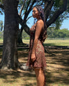Vintage Brown Lace Dress