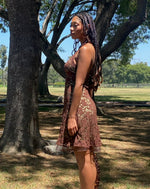 Vintage Brown Lace Dress