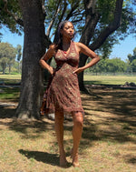 Vintage Brown Lace Dress