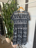 Vintage Black and White Button Down Dress