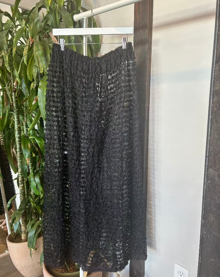 Vintage Black Sheer Lace Skirt