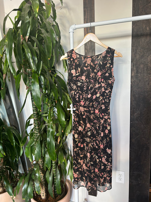 Vintage Floral Tank Twist Dress