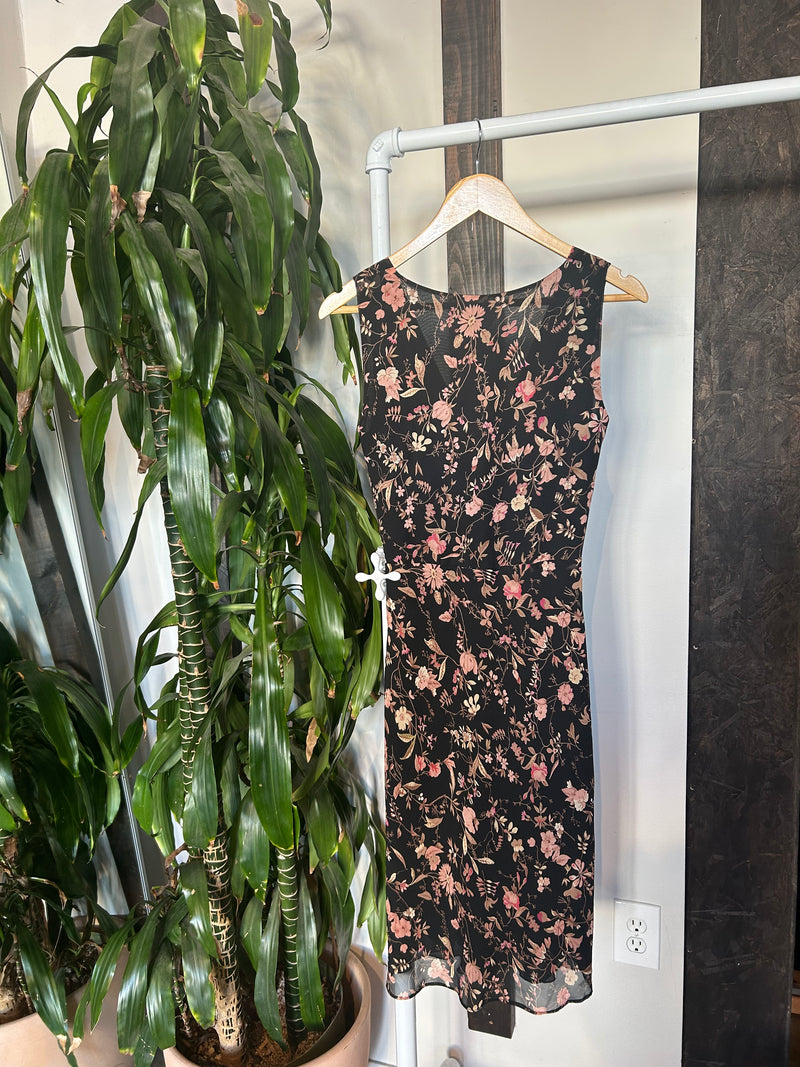 Vintage Floral Tank Twist Dress