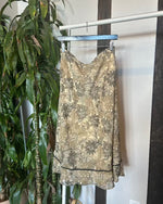 Vintage Sage Green Floral Midi Skirt