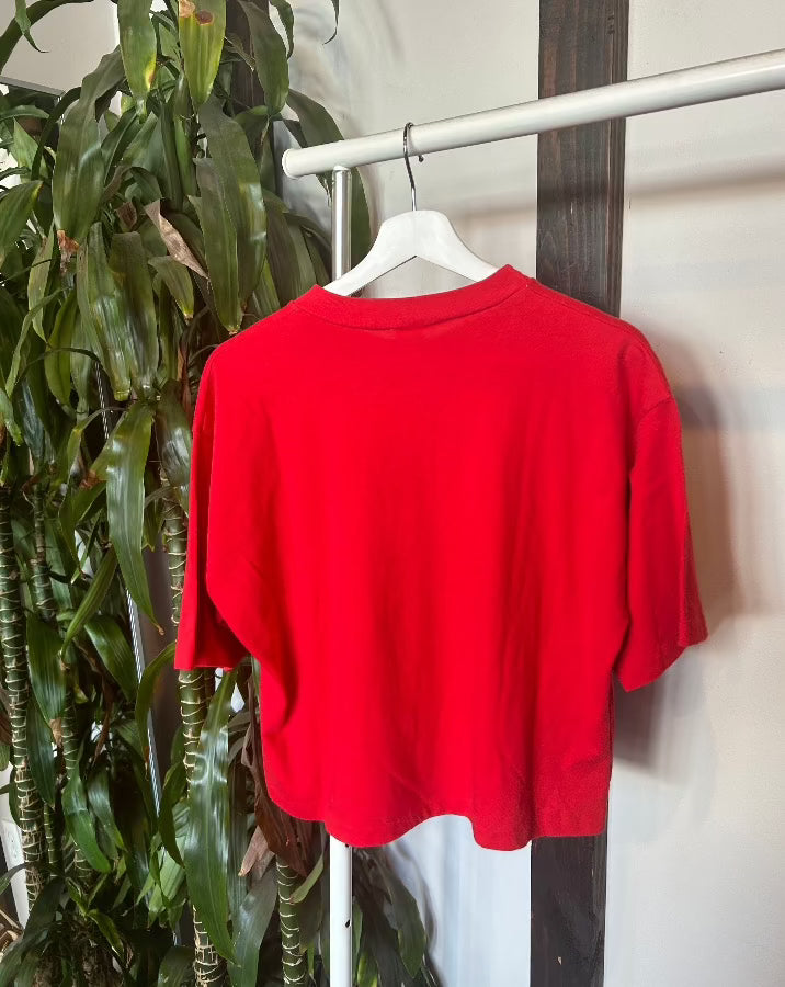 Vintage Red Cropped UCSB Tee