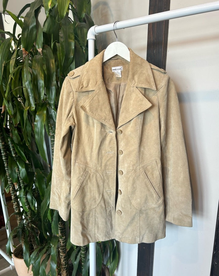 Vintage Wet Seal Tan Suede Coat