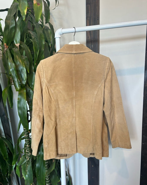 Vintage Rubbish Tan Suede Blazer