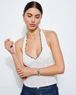 Elara Ruffle Trim Halter Top