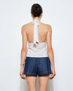 Elara Ruffle Trim Halter Top