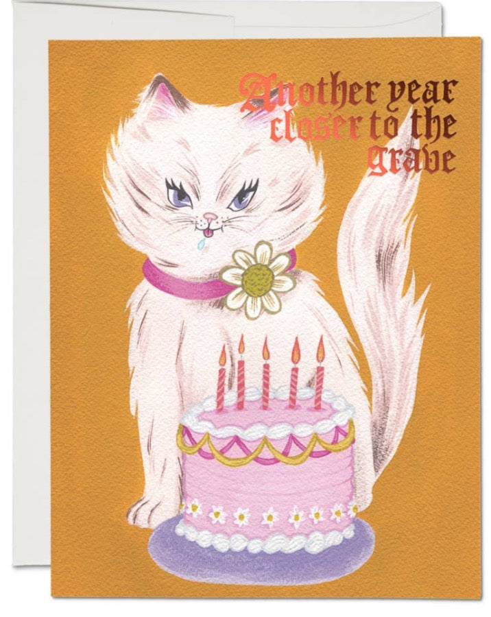 Kitty and Cake Birthday Card