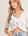 White Cleo Top