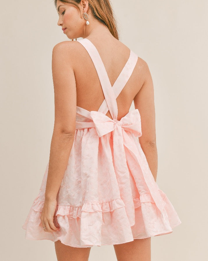Pink Cristina Bow Back Dress