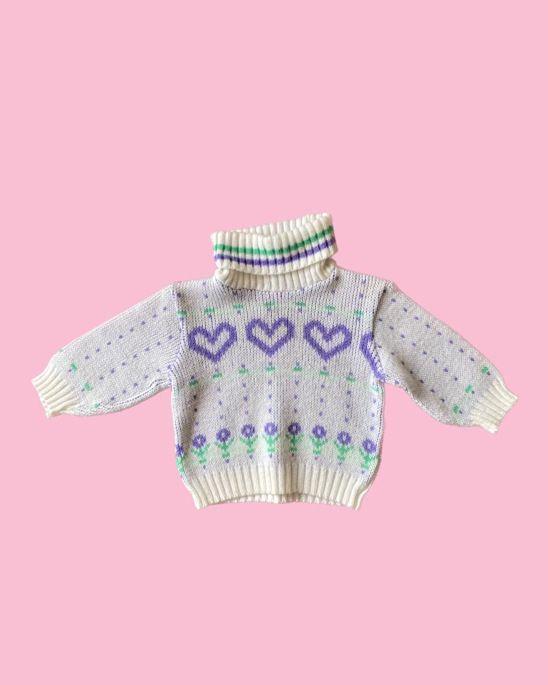 Vintage Kids Lavender Love Sweater