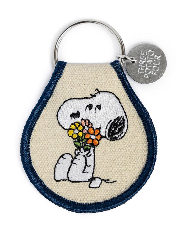 3P4 x Peanuts® - Snoopy Flower Bouquet Patch Keychain