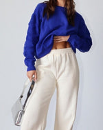 Cream Wide Leg Sweatpants