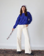 Cream Wide Leg Sweatpants