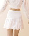 Eyelet Mini Skirt