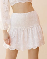 Eyelet Mini Skirt