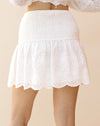 Eyelet Mini Skirt