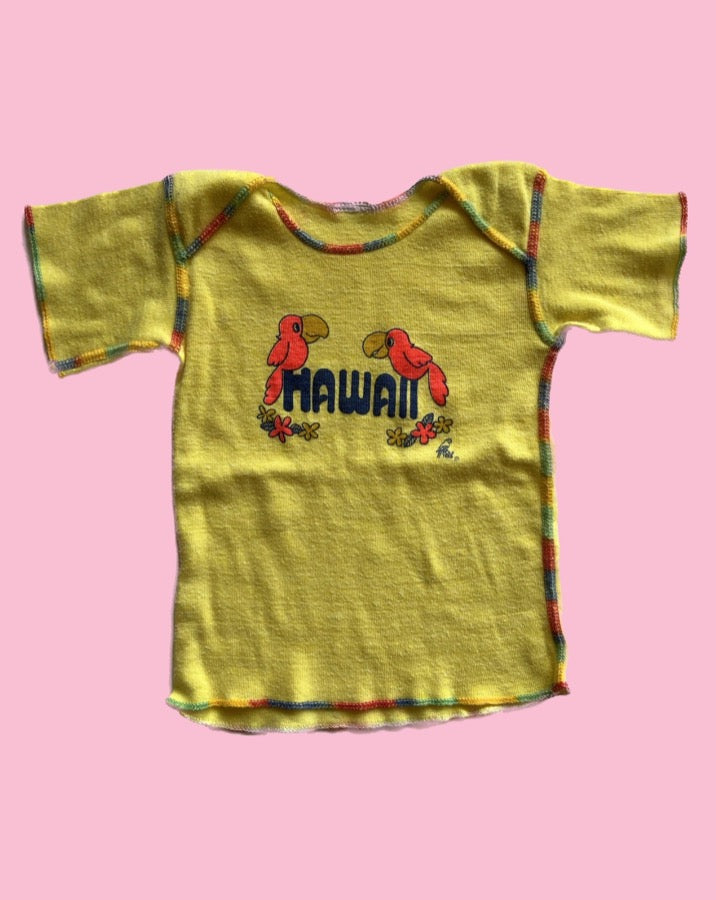 Vintage Kids Yellow Hawaii Baby Tee