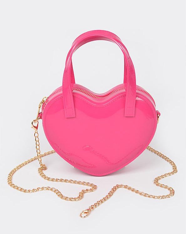 Pink Heart Jelly Bag