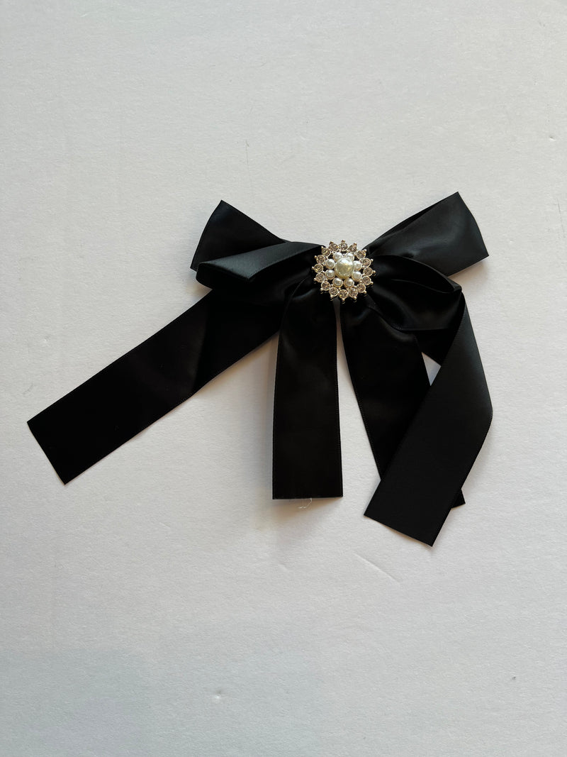 Satin Bow Broach