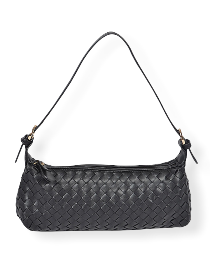 black braided baguette shoulder bag long beach and then lb