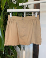 Reworked Vintage Tan Mini Skirt