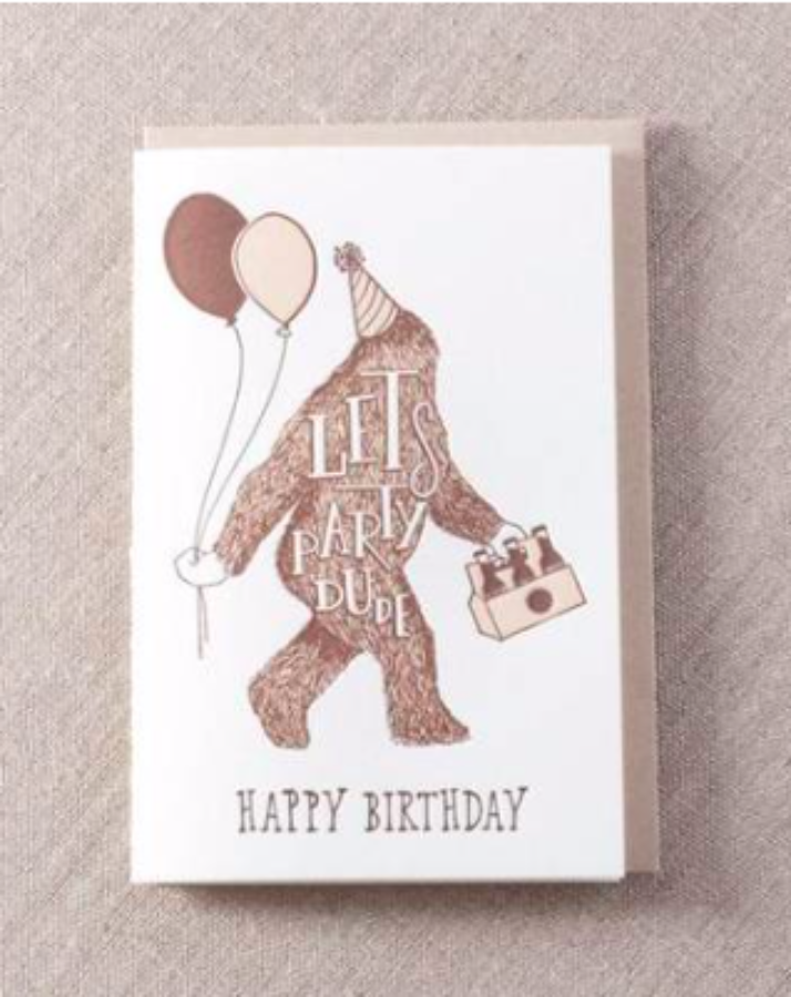 Happy Birthday Sasquatch Card - SISTER LB