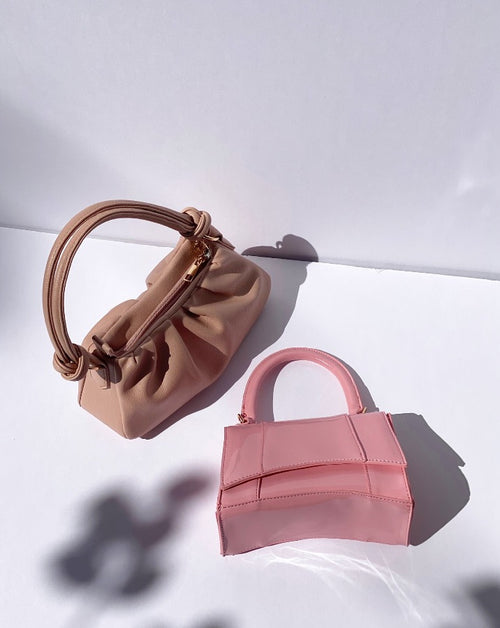 Pink Patent Top Handle Bag