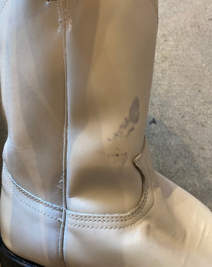 Vintage White Western Boots