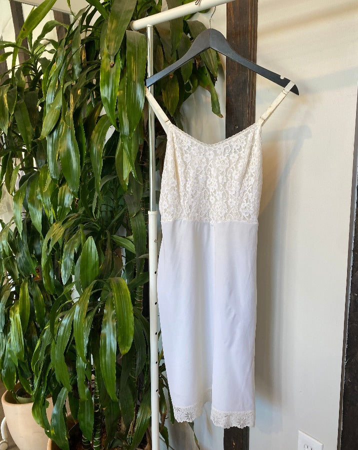 Vintage Dainty Lace Slip