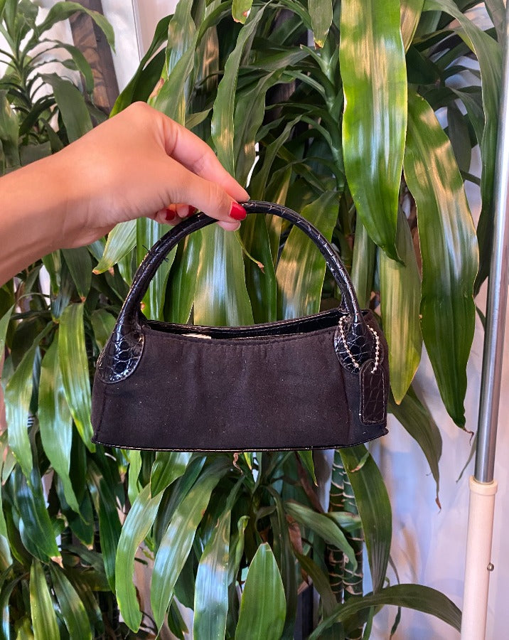 Baguette Mini - Black leather bag