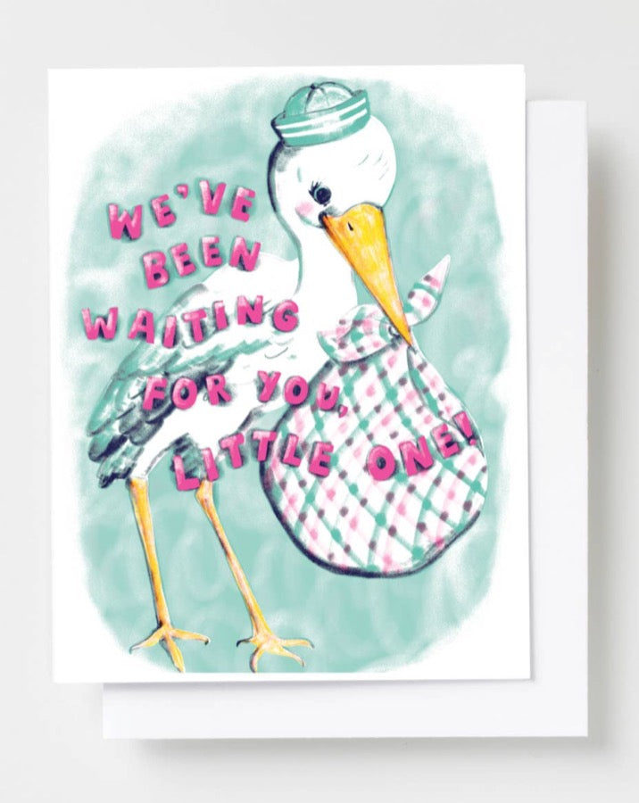 Yellow Owl Workshop - Waiting for You, Little One Risograph Card