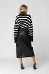 Faux Leather Midi Skirt