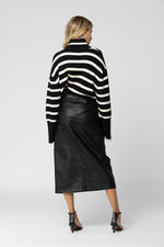 Faux Leather Midi Skirt