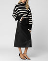 Faux Leather Midi Skirt