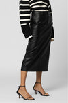Faux Leather Midi Skirt
