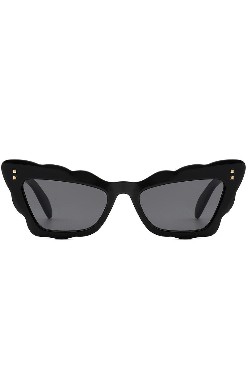 Peyton Scalloped Cat Eye Sunglasses