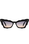 Peyton Scalloped Cat Eye Sunglasses