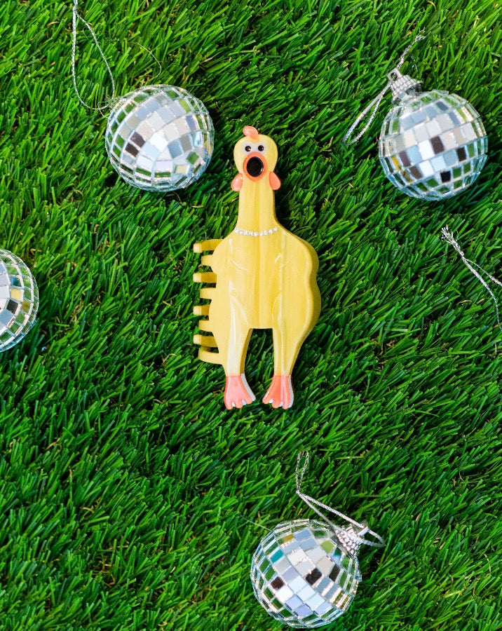 Rubber Chicken Hair Claw