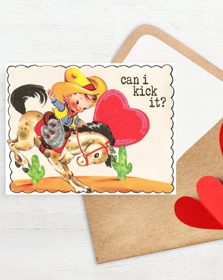 VALENTINE'S DAY: "Can I Kick It?" notecard