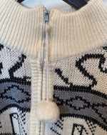 Vintage Quarter Zip Knit Sweater
