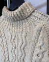 Vintage Ivory Cable Knit Turtleneck