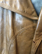 Vintage Caramel Leather Blazer