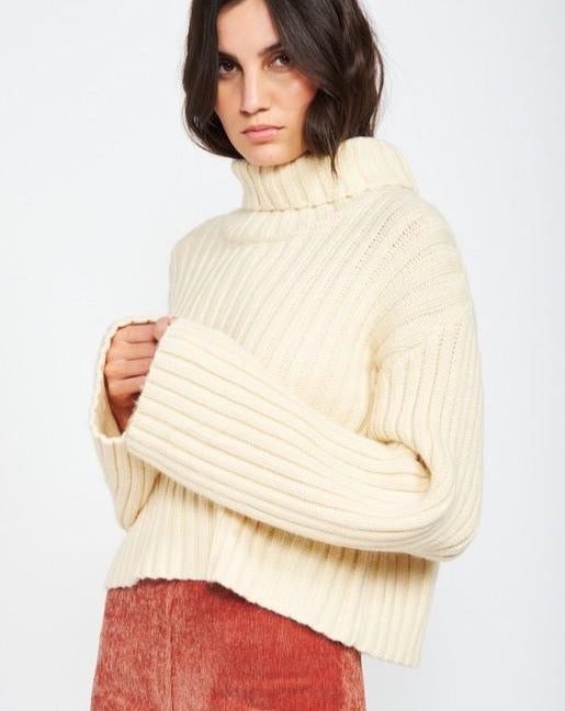 Cropped Turtleneck Sweater