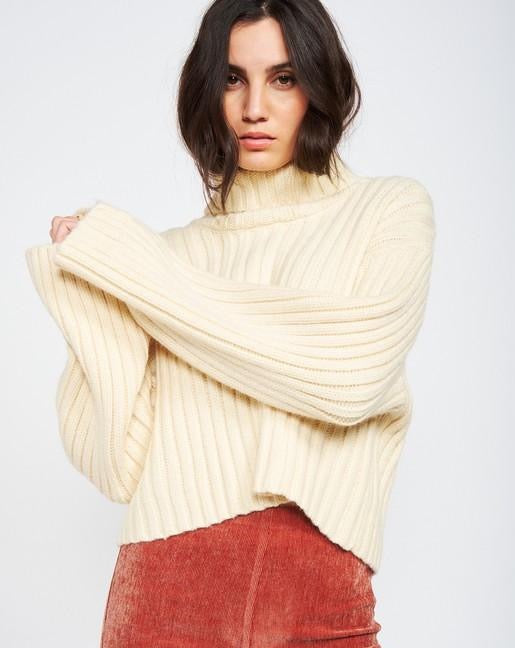 Cropped Turtleneck Sweater