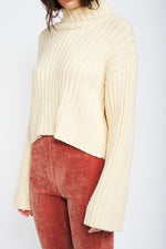 Cropped Turtleneck Sweater