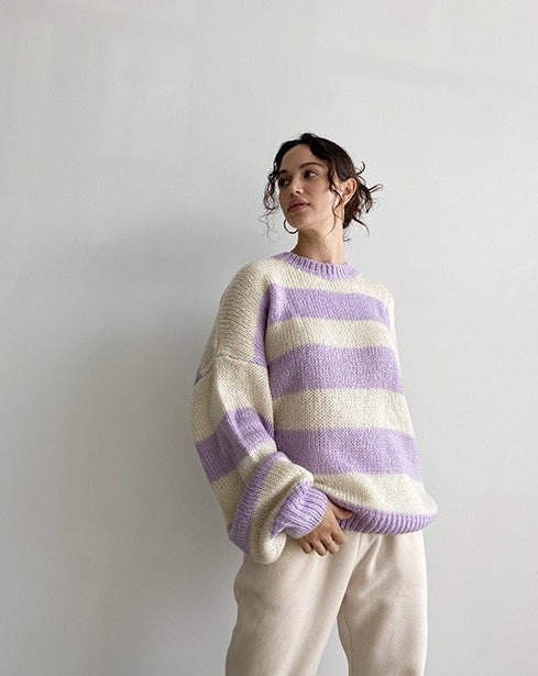 Lavender Striped Sweater
