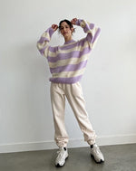 Lavender Striped Sweater